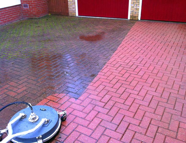 Block paving cleaning